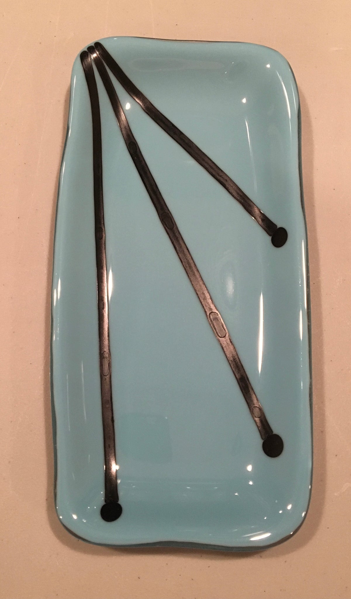 Striped Rectangular Serving Dish - PU IN EDMONTON